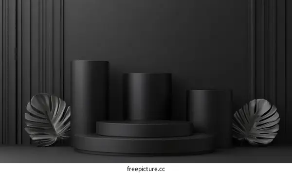 Modern Minimalist Black Product Display