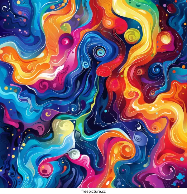 Abstract Acrylic Painting on Canvas