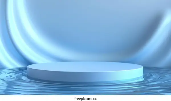 Elegant Light Blue Product Display Stage