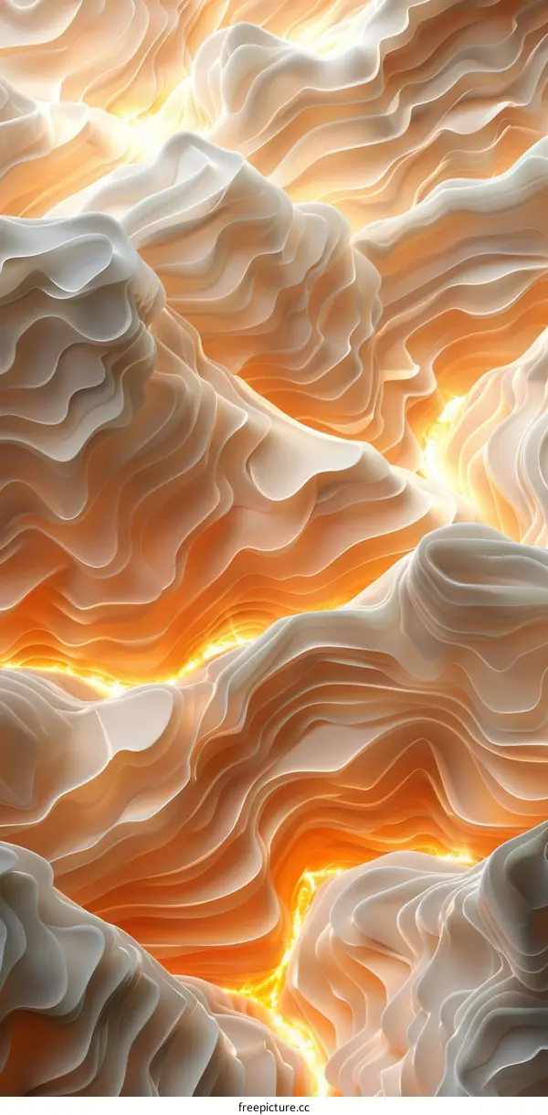 Lava Flowing Through Majestic Valley