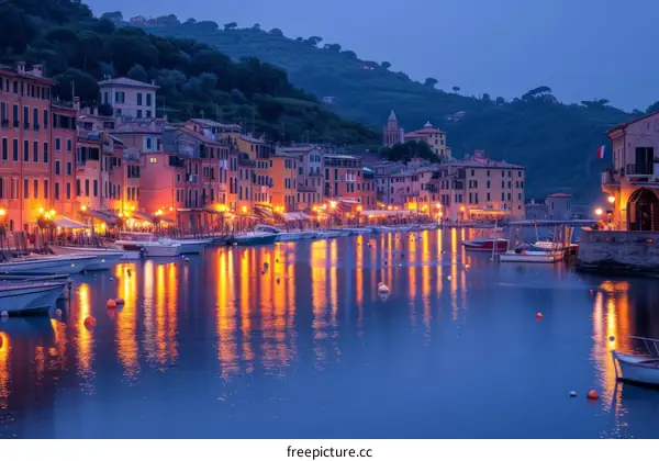 A beautiful harbor in Portofino, Italy