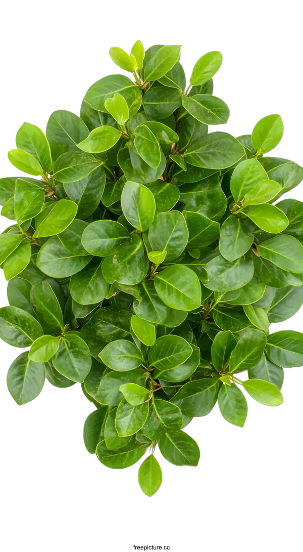 [Transparent Background PNG]Green Leaves Bush Isolated On White Background
