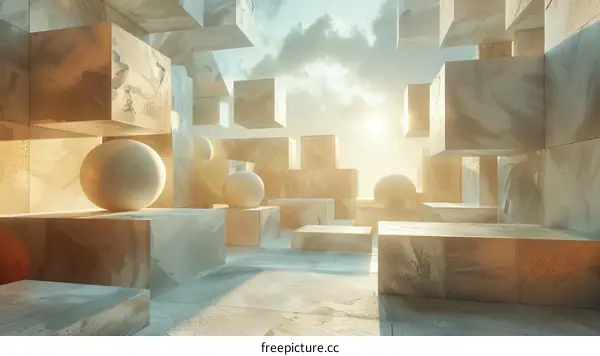 Dreamy Surreal Geometric Shapes