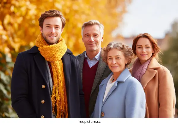 Autumn Family Portrait in the Park