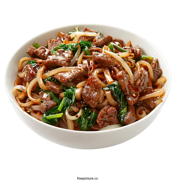 [Transparent Background PNG]Beef with scallions