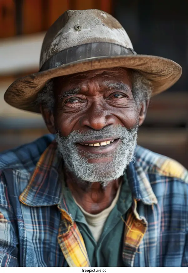 Portrait of a Smiling Elderly Person
