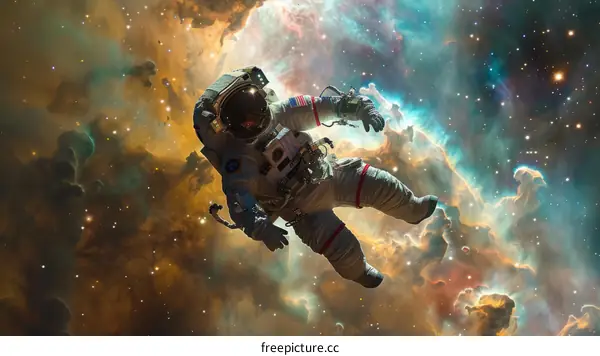 Astronaut Floating in Space
