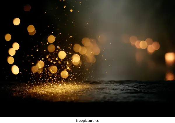 Golden Glitter Background for Product Display