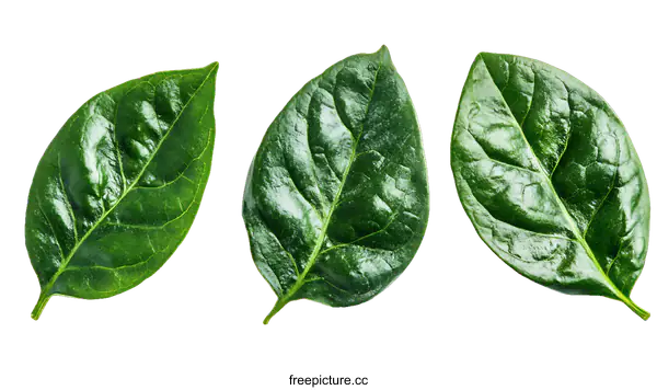 [Transparent Background PNG]Fresh Green Leaves Minimalist Composition