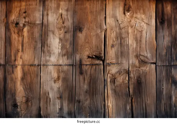 Old Wooden Fence Planks Texture Background
