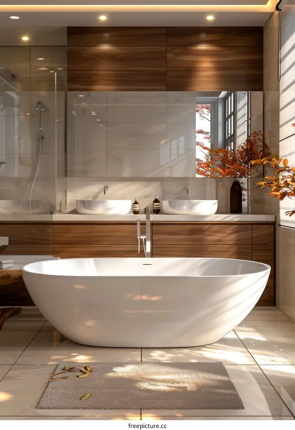 Modern Luxury Bathroom Design Illustration