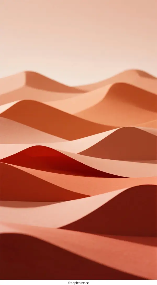 Abstract Desert Dunes with Soft Curved Sand Patterns