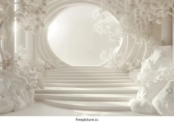 Elegant White Architectural Design Illustration