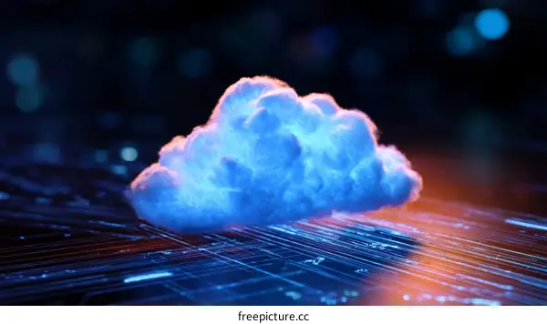 Abstract Cloud Computing Illustration
