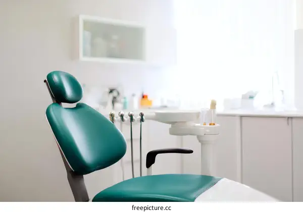Modern Dental Chair in a Bright Clinic