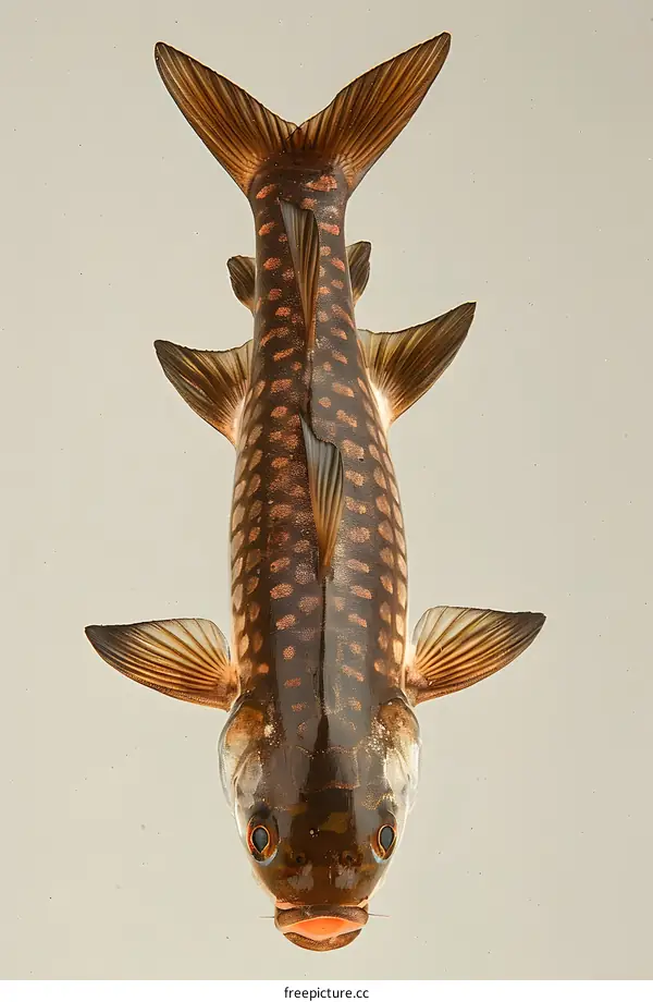Brown Fish on White Background
