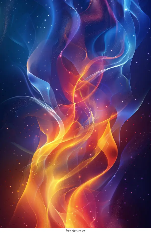 Fiery Blaze: A Dramatic Close-Up of Flames
