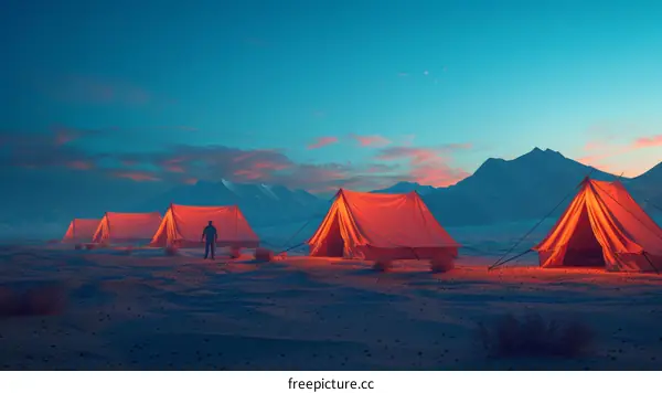 Camping in the Desert Under the Stars