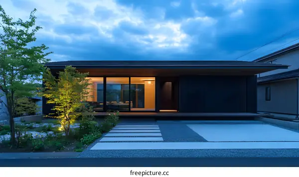 Modern Japanese House with a  Minimalist Design