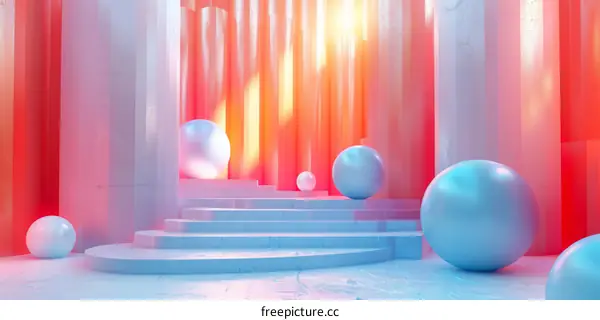 Abstract Colorful Geometric Interior Design