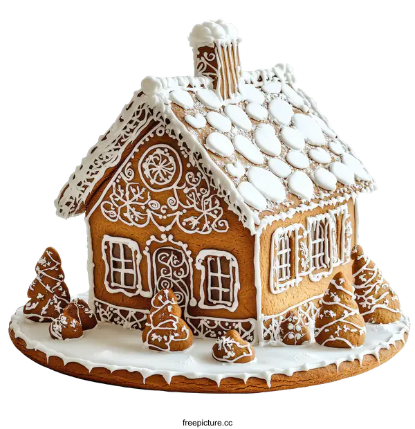 [Transparent Background PNG]Gingerbread House Ornament Decoration