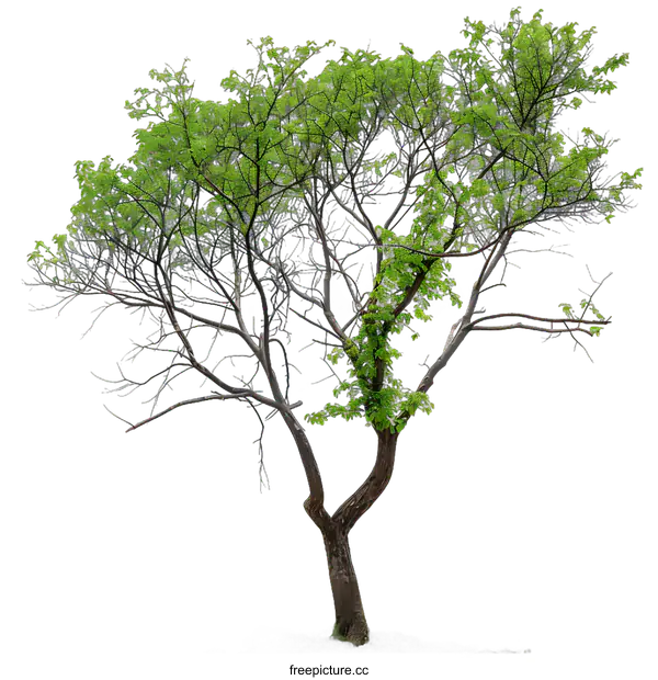 [Transparent Background PNG]Isolated Green Tree with White Background