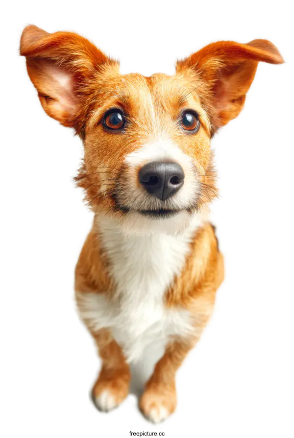 [Transparent Background PNG]Adorable Puppy Posing Against White Background