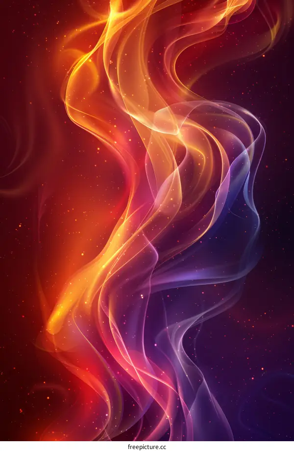 Abstract Colorful Flowing Lines