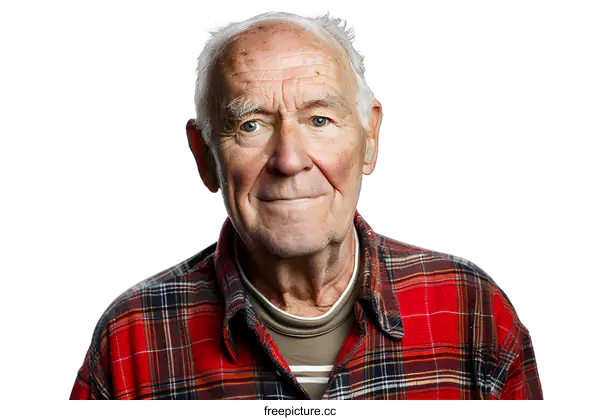 [Transparent Background PNG]portrait of an old man