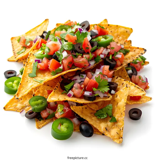 Nachos with fresh tomato salsa