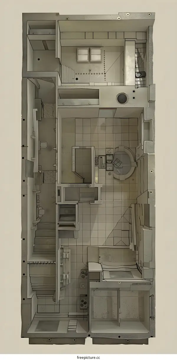 Floor Plan of a Modern Home with Multiple Rooms