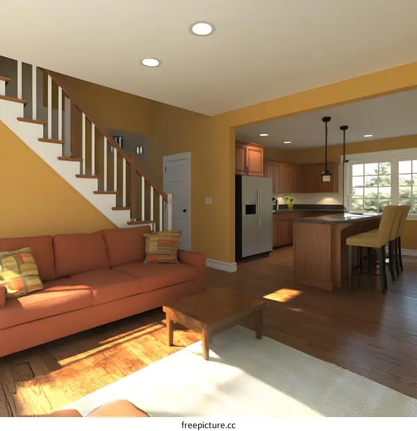 Modern Home Interior Design With Open Floor Plan