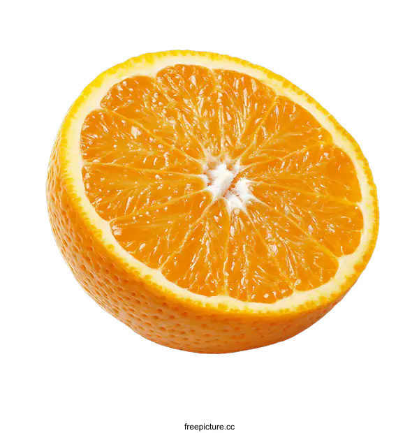 [Transparent Background PNG]Close-up of a Fresh Orange Slice