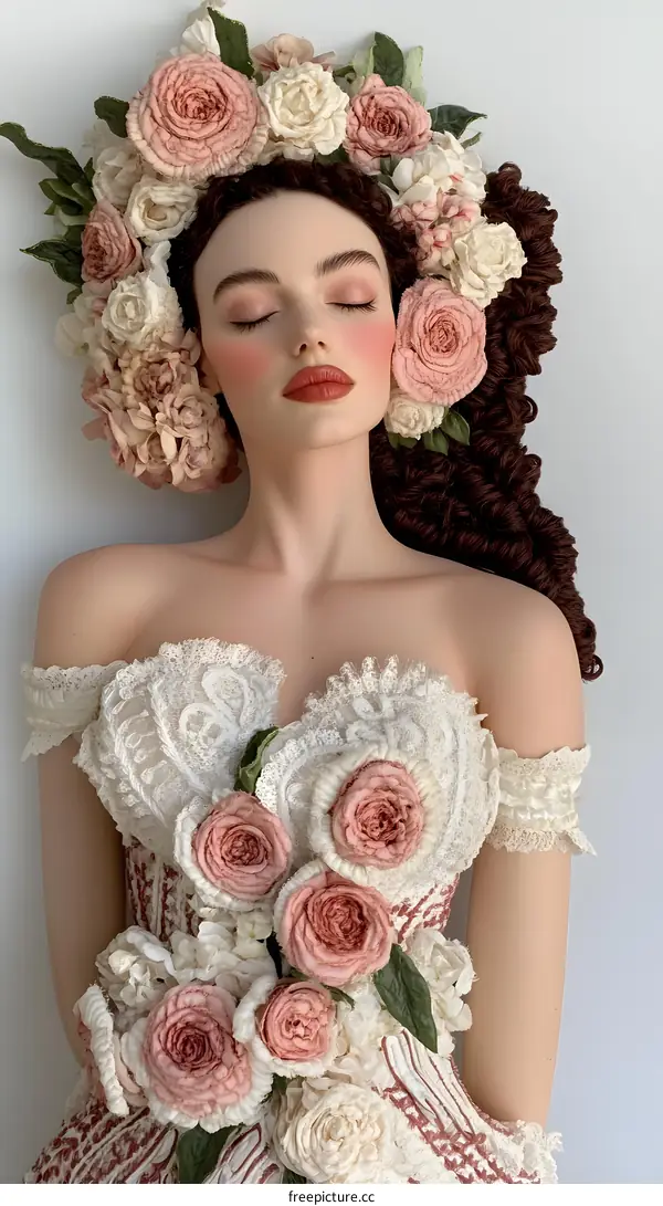 Woman with Flower Crown and Dress