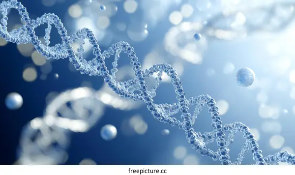 3D Illustration of DNA Double Helix
