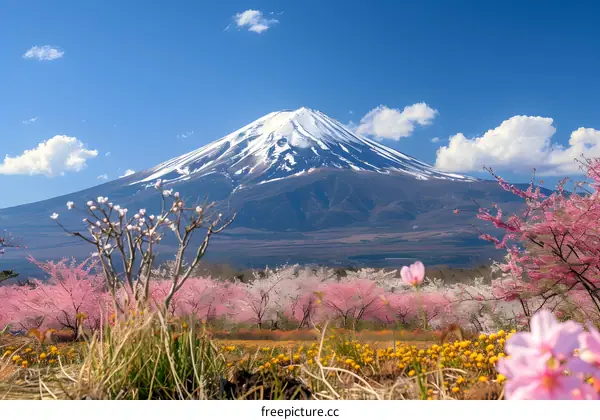 Mount Fuji in spring