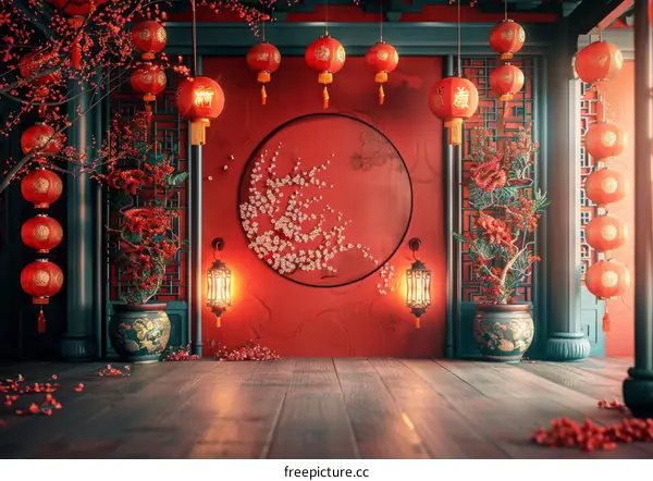 Lunar New Year Festival Background