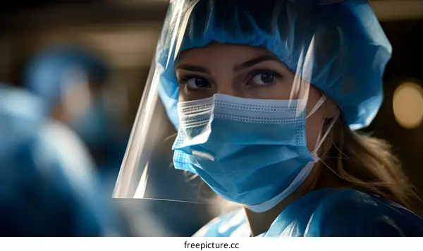 Portrait of a Confident Female Surgeon in Surgery