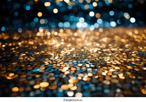 Golden and blue mosaic tiles background