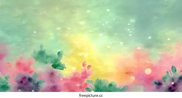 Abstract Watercolor Floral Background Design