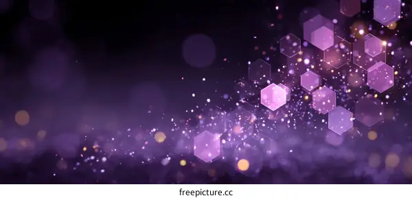 Purple Abstract Background with Sparkle Particles