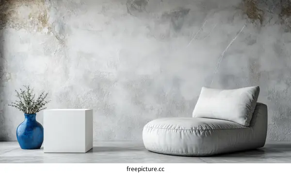 Modern Minimalist Interior Design with a Relaxing Lounge Chair