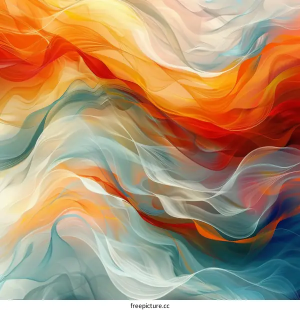 Abstract Colorful Wave Art