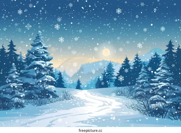 A Winter Woodland Scene