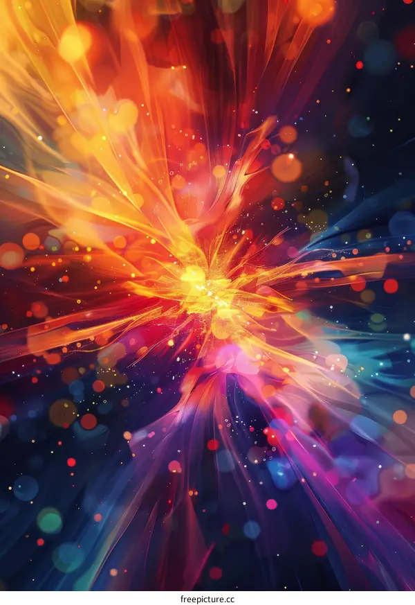 Abstract Background with Vibrant Colors and Light Effects