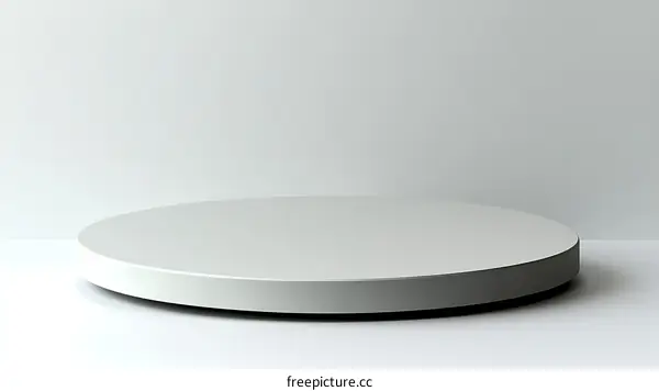 Empty Round Display Stage Mockup