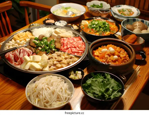 A table full of delicious Japanese food