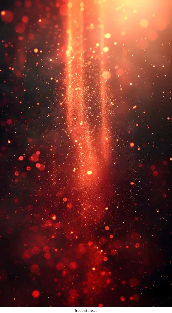 red glitter sparkles vertical background