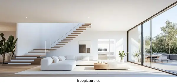 Modern Minimalist Interior Living Room Design