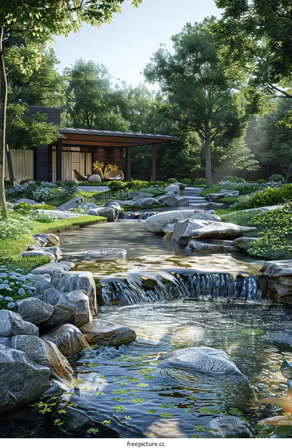 A Serene Retreat in a Tranquil Forest